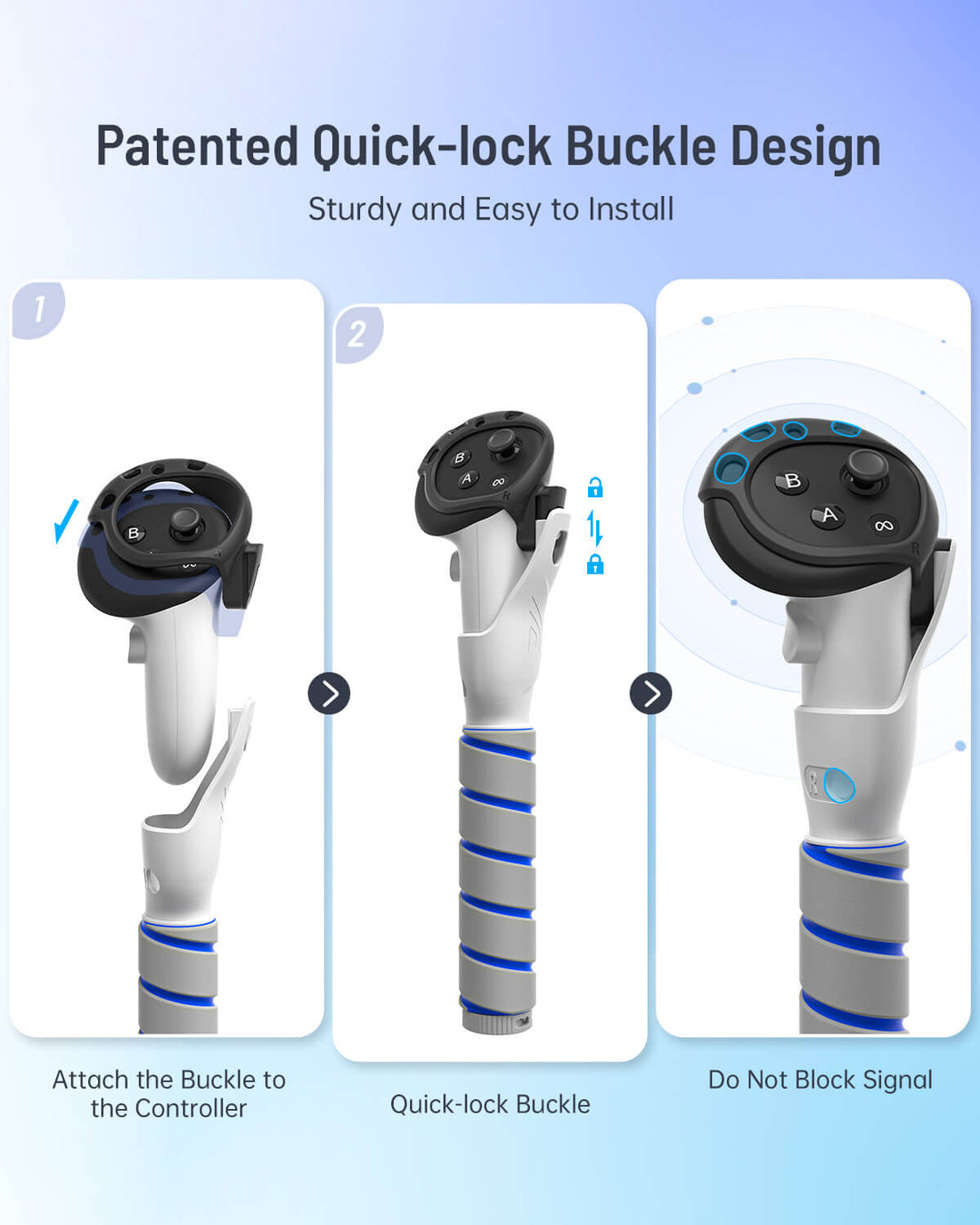 ZyberVR Multipurpose 3-in-1 Sticks for Quest 3/3s