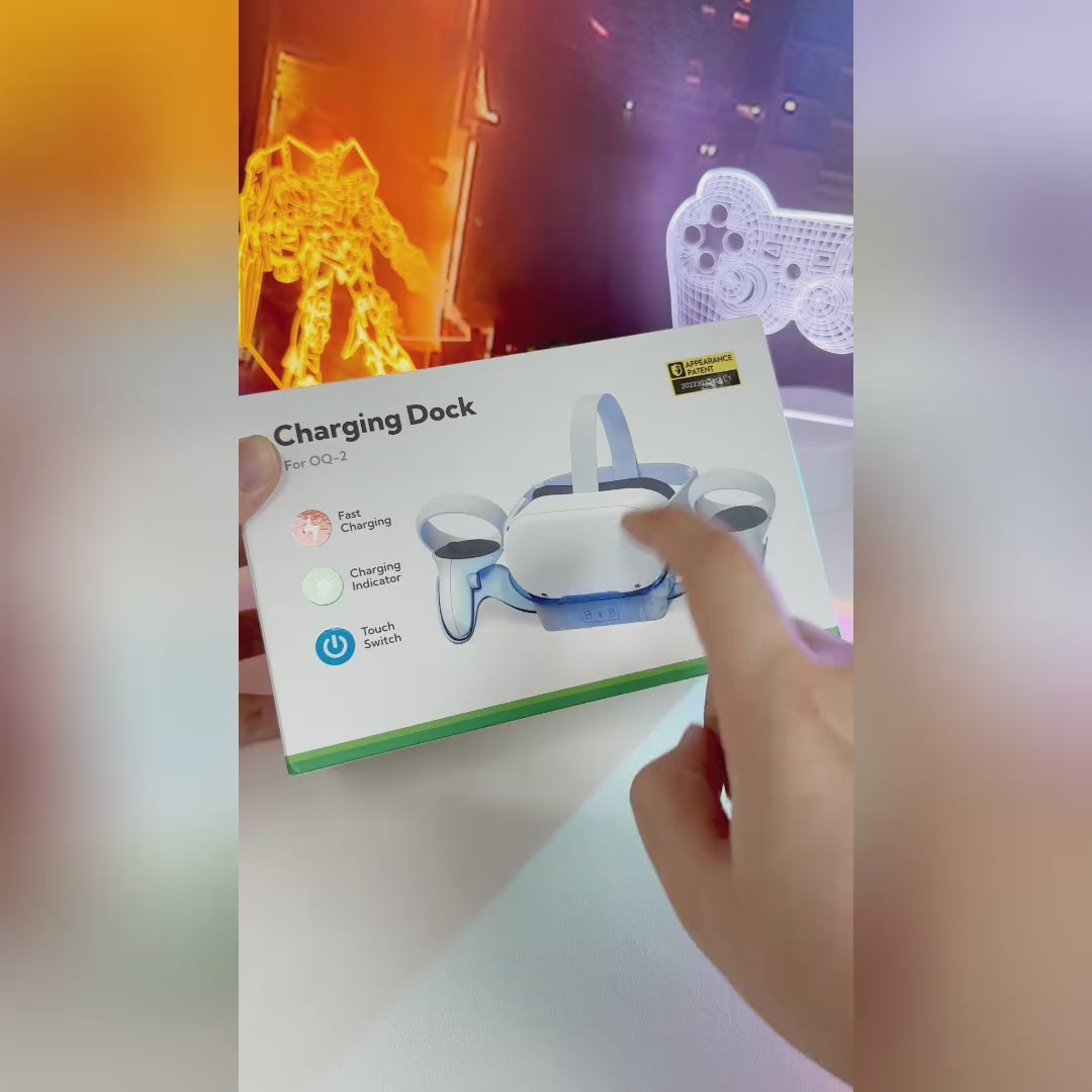 ZyberVR Quest 2 Charging Dock With Battery Charging Slots