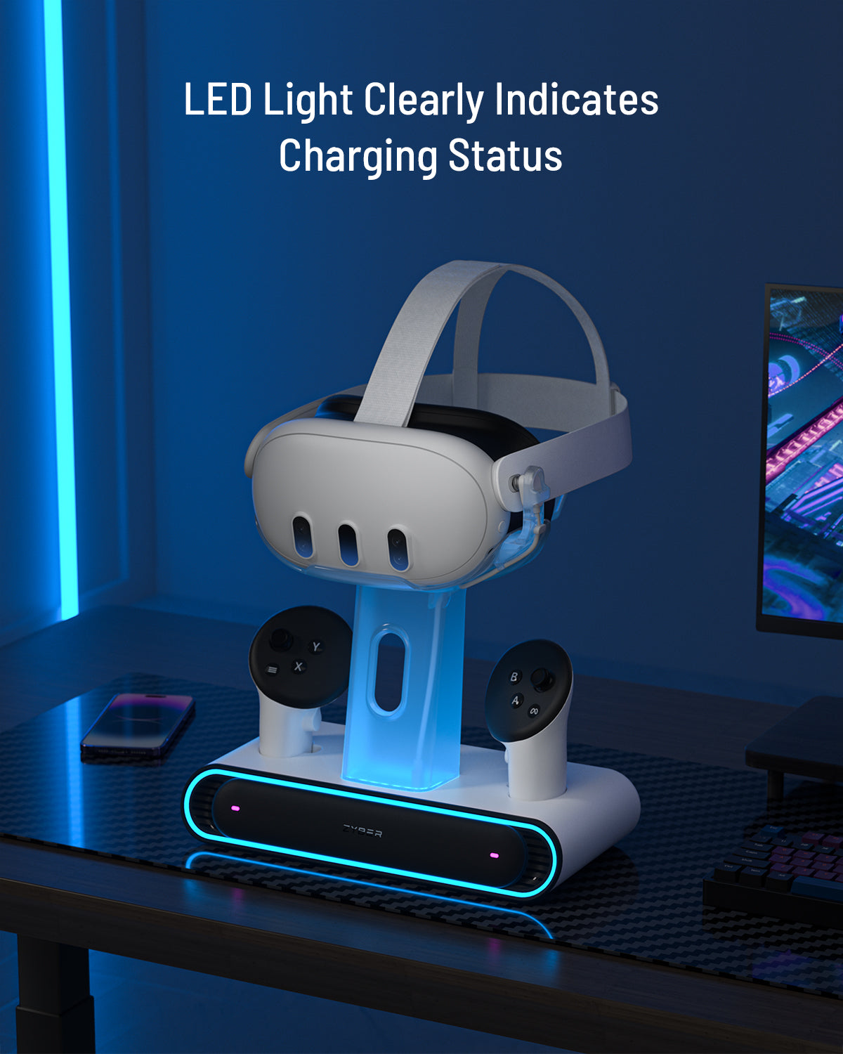 ZyberVR Quest 3 Sky Tower Charging Dock