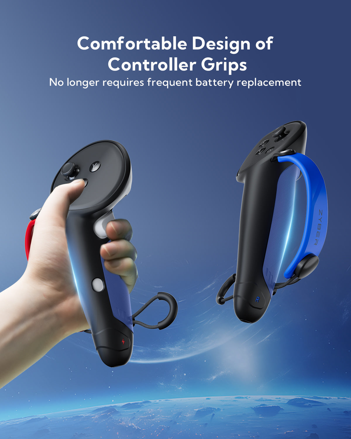 ZyberVR Meta Quest 3 Rechargeable Controller Straps