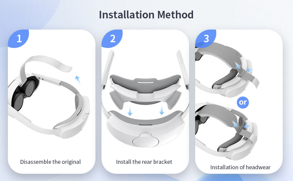 ZyberVR Pico 4 Elite Head Strap with TPU Cushion to Reduce Face 