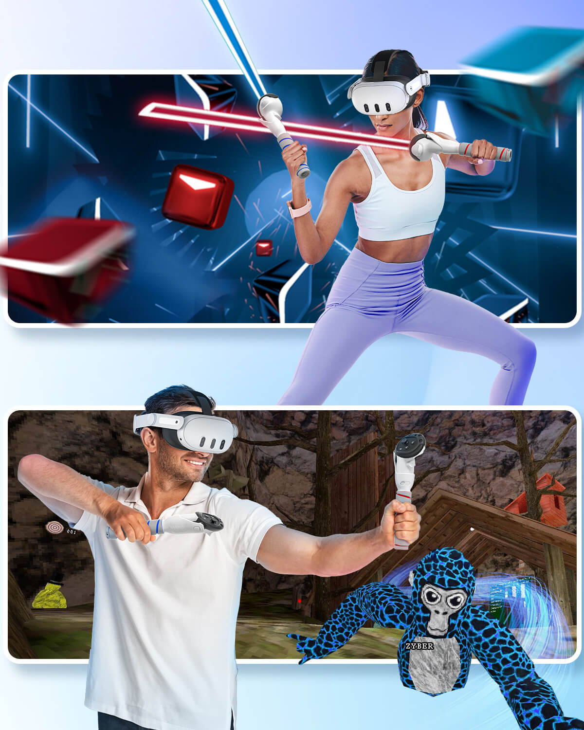 もっち  quest3s ZyberVR Multipurpose 3-in-1 Sticks for Quest 3/3s