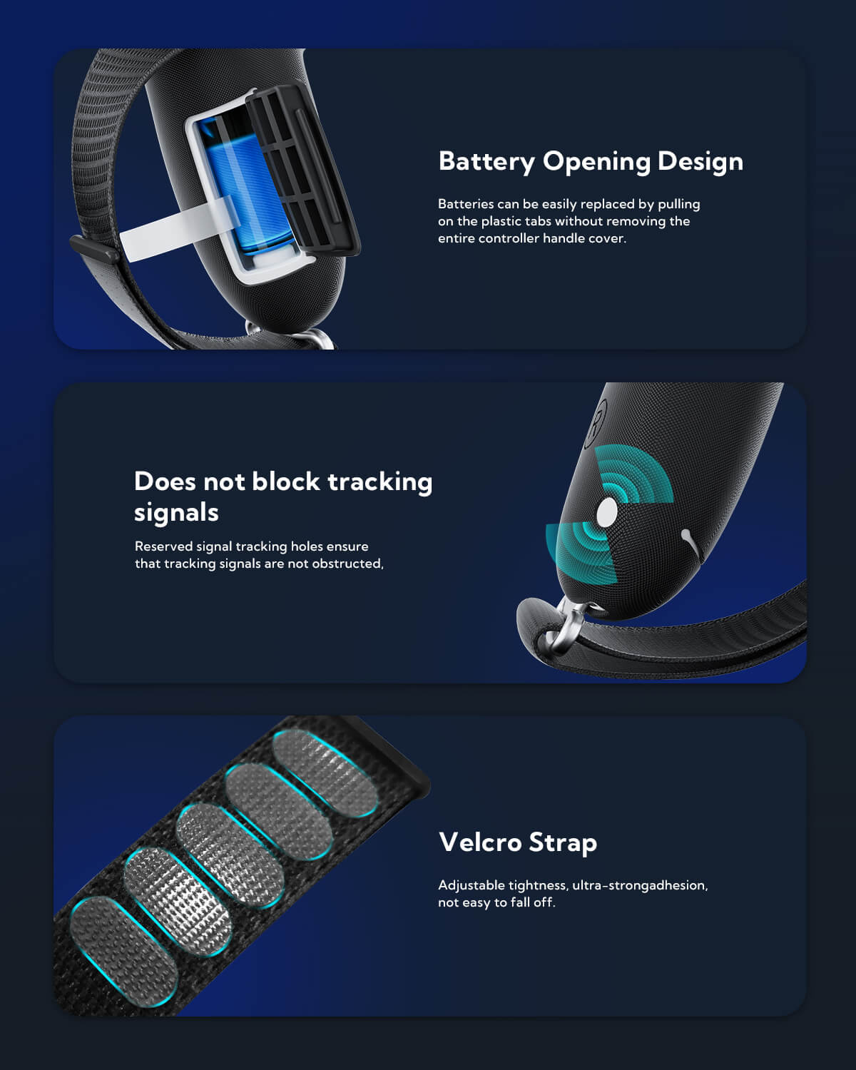 ☆新品☆ ZYBER VRゲーム コントローラーアタッチメント3点セット ZyberVR Controller Grips Cover for Quest 3/Quest 3S