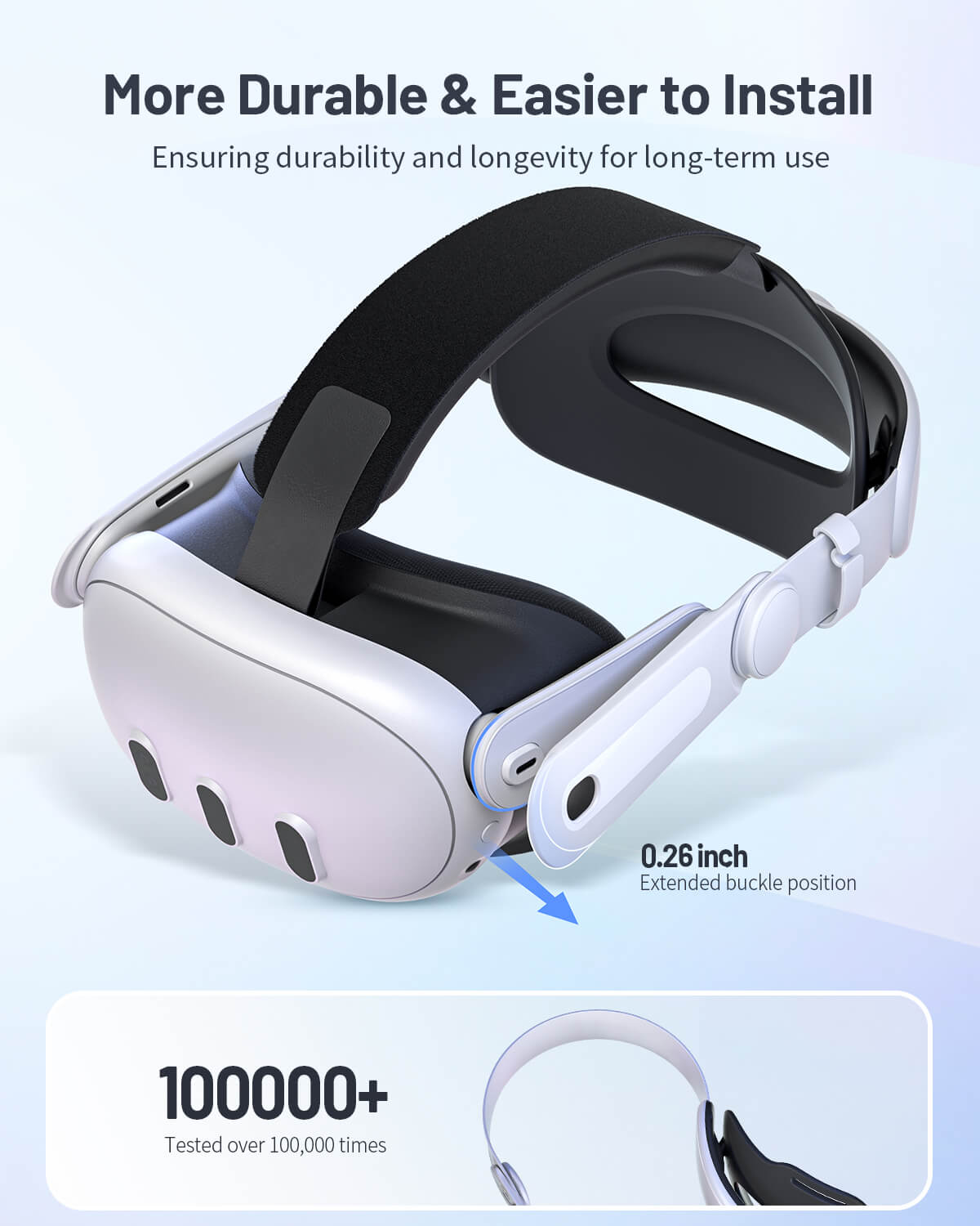 Head Strap for Meta/Oculus Quest 3, Elite Strap Replacement for Enhanced  Comfort, Reduce Facial Pressure, Ergonomic Adjustable Durable Headstrap VR  Accessories for Meta/Oculus Quest 3, White 