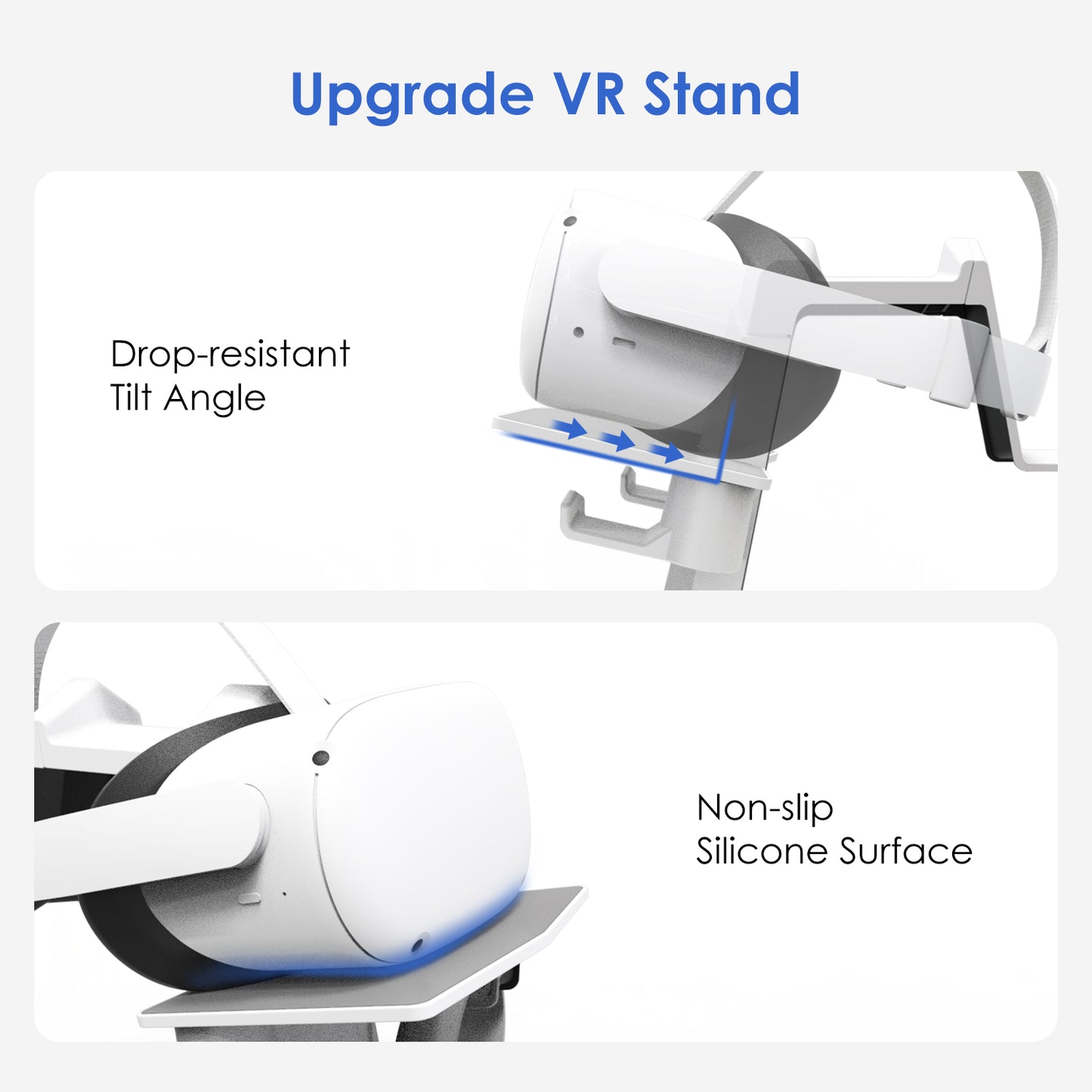 ZyberVR Headset and Controllers Desktop Stand for Quest 2