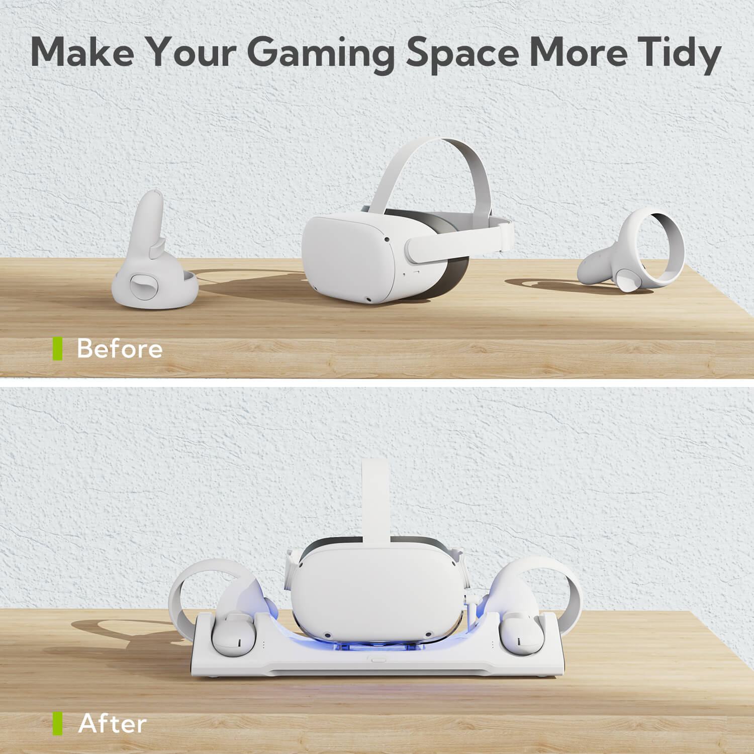 ZyberVR Quest 2 3-in-1 Charging Dock