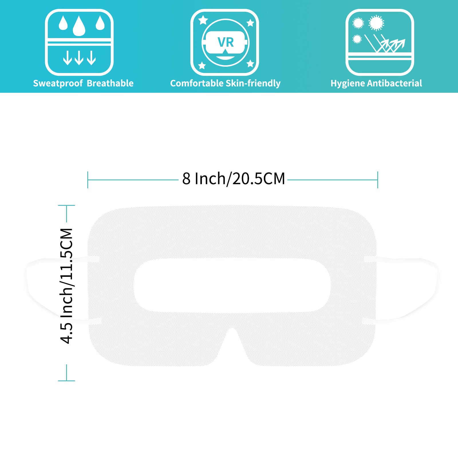 Cubierta facial desechable ZyberVR (100 piezas) para Quest 2, Pico 4 y PSVR2 