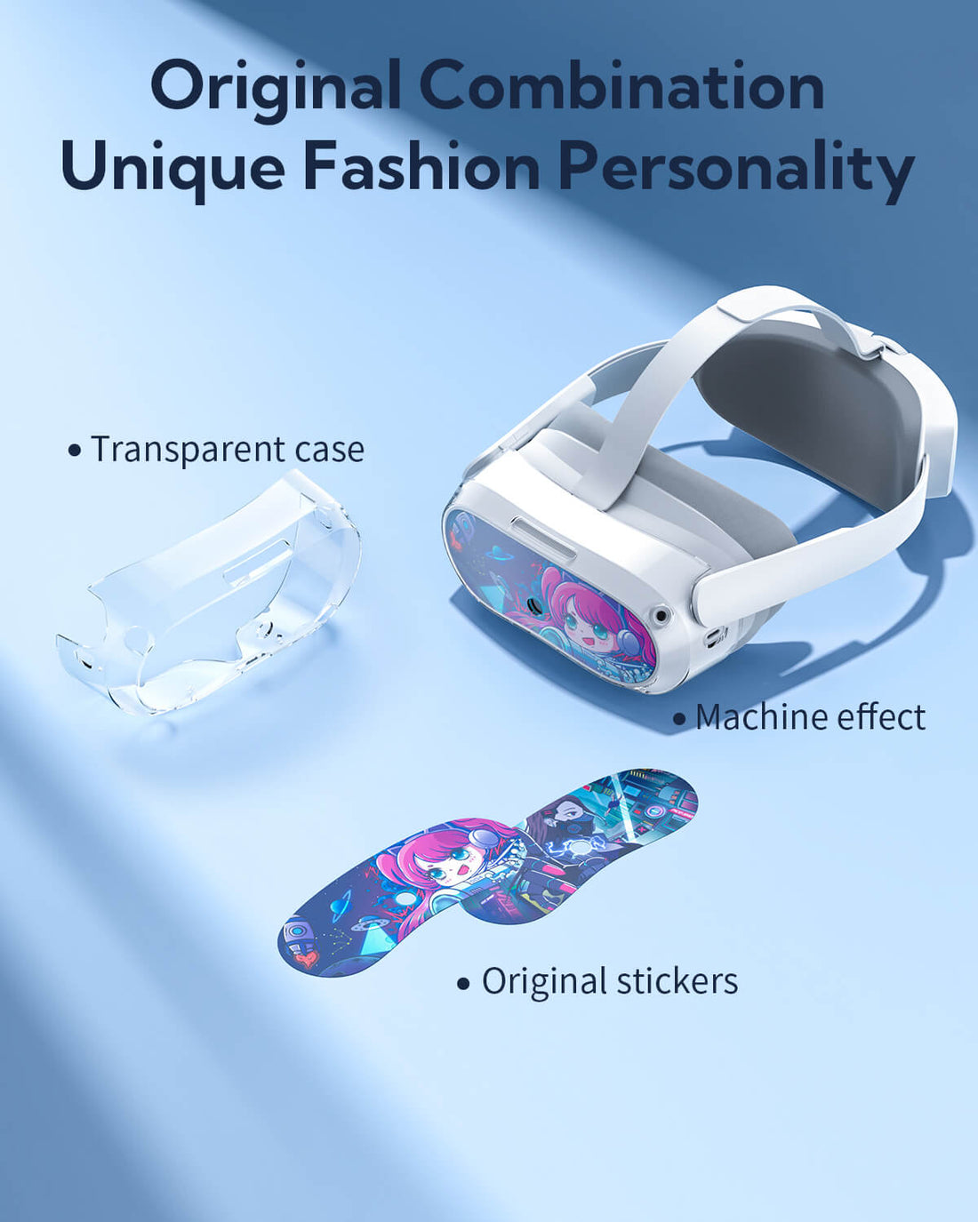 Funda protectora ZyberVR para Pico 4 (cuatro pegatinas en el interior)