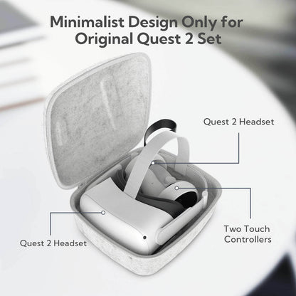 ZyberVR Hard Shell Felt Carrying Case for Quest 2