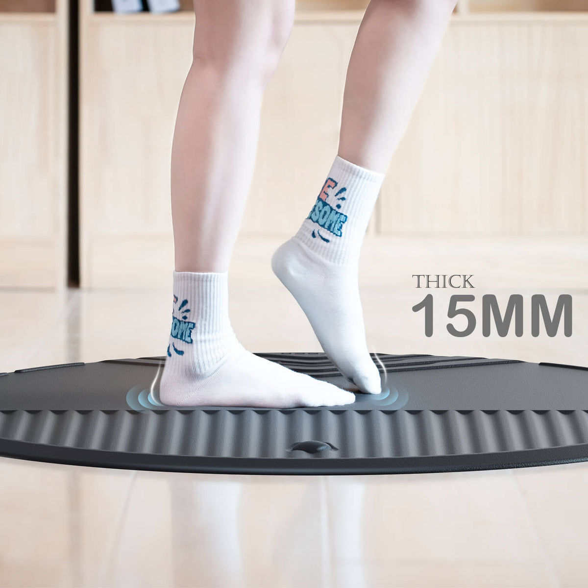 ZyberVR 39.4'' / 1M Round VR Mat with Thick Anti-Fatigue Foam
